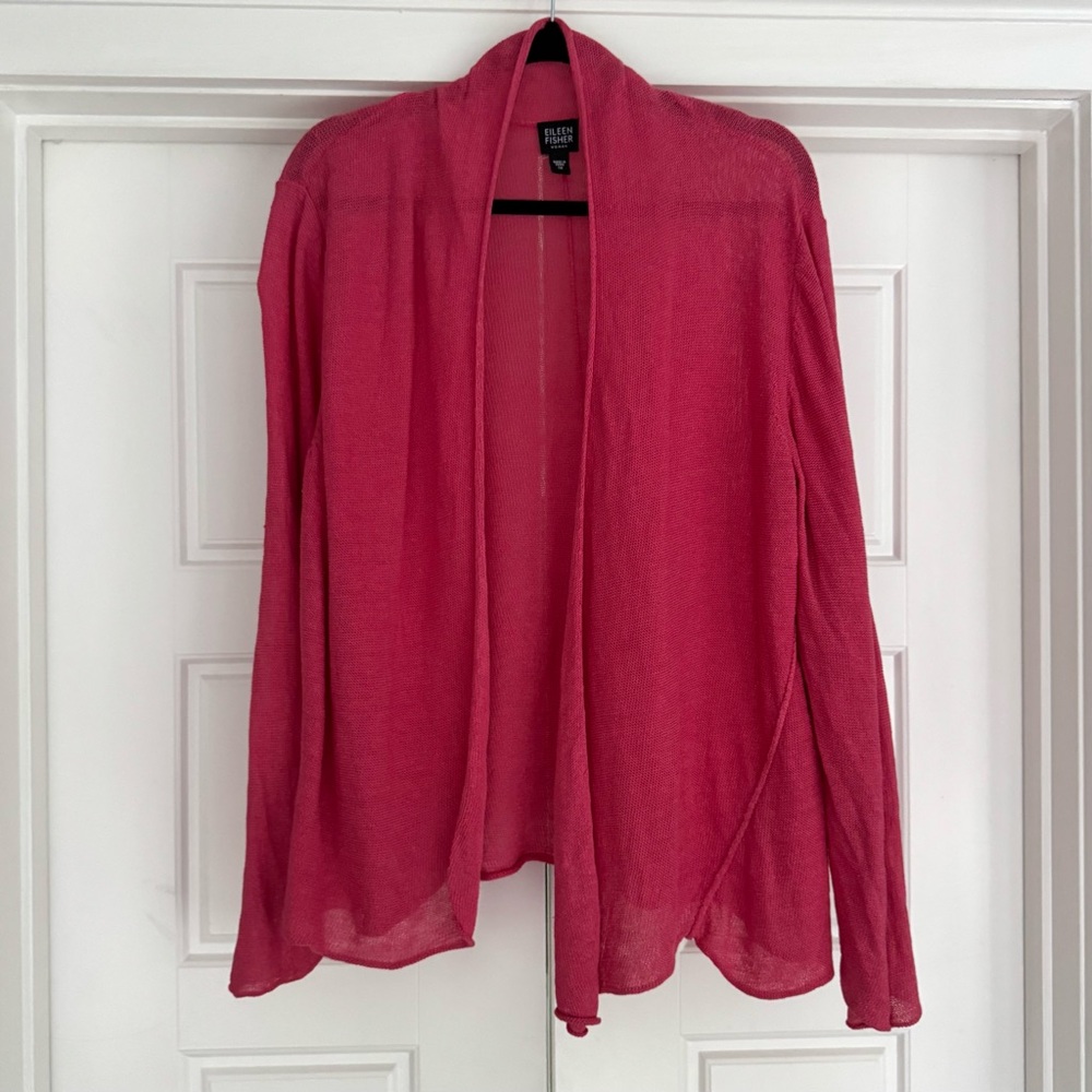 Eileen Fisher 100% Linen Open Cardigan, 0X